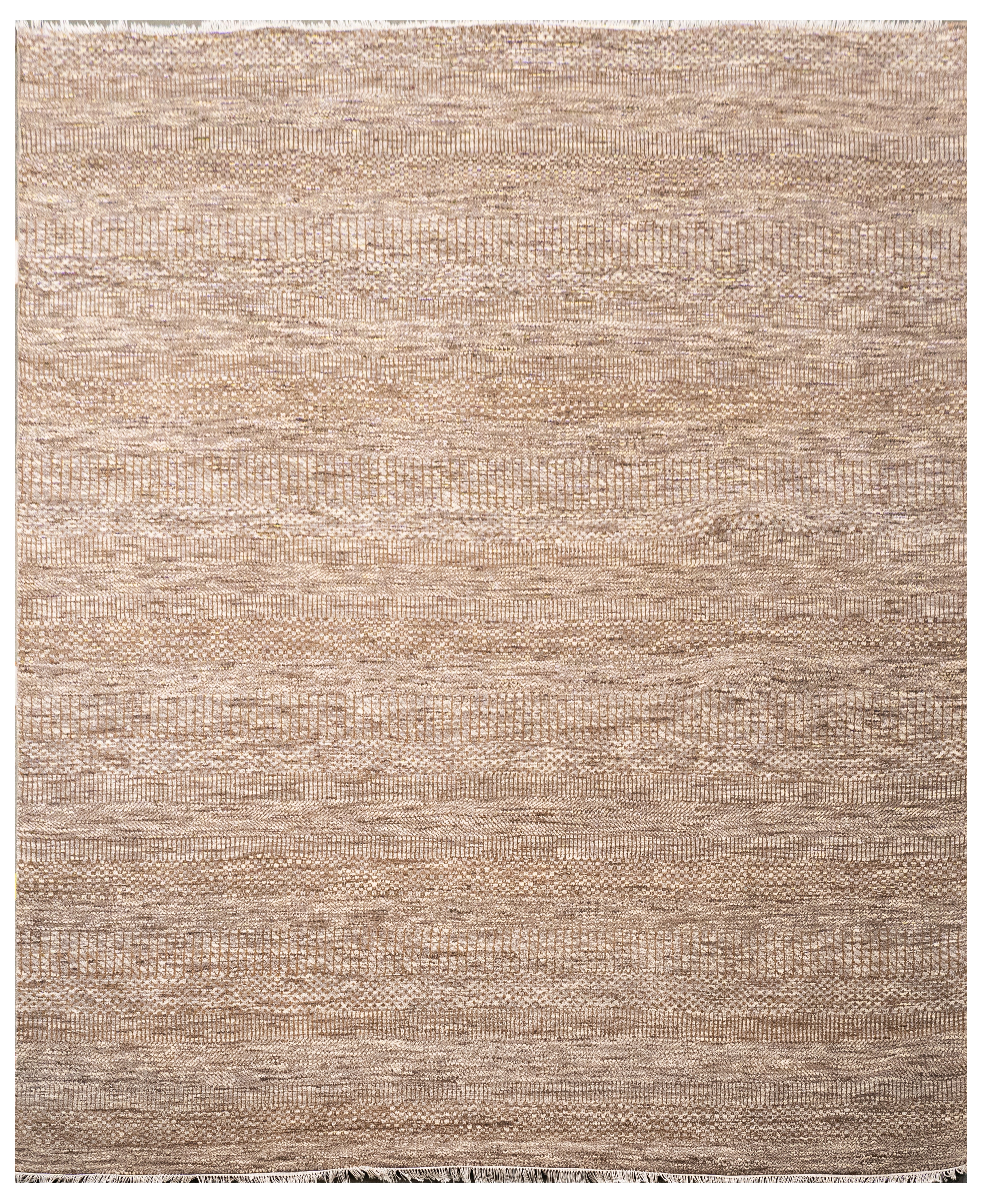 Handknotted Carpet, DIA - 1220 MCN, Natural & Black